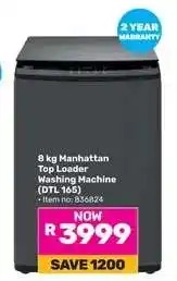 Game 8 kg Manhattan Top Loader Washing Machine (DTL 165) offer