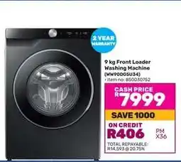 Game 9 kg Front Loader Washing Machine (WW90DG5U34) offer