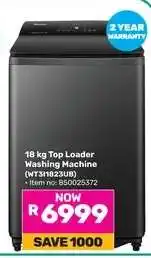 Game 18 kg Top Loader Washing Machine (WTJ11823UB) offer