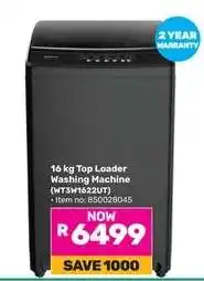 Game 16 kg Top Loader Washing Machine (WT3H1622UT) offer