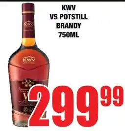 Boxer KWV VS POTSTILL BRANDY 750ML offer