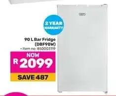 Game 90 L Bar Fridge (DBF90W) offer
