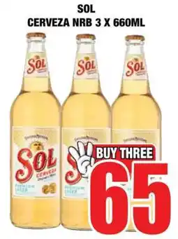 Boxer SOL CERVEZA NRB 3 X 660ML offer