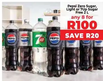 Food Lover's Market Pepsi Zero Sugar, Light or 7Up Sugar Free 2 L offer