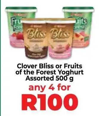 Food Lover's Market Clover Bliss or Fruits of the Forest Yoghurt offer