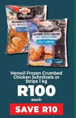 Food Lover's Market Henwil Frozen Crumbed Chicken Schnitzels or Strips 1 kg offer