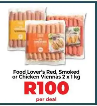 Food Lover's Market Food Lover’s Red, Smoked or Chicken Viennas 2 x 1 kg offer