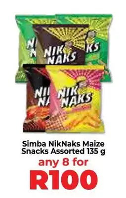 Food Lover's Market Simba NikNaks Maize Snacks Assorted 135 g offer
