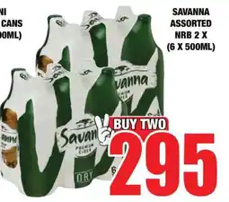 Boxer SAVANNA ASSORTED NRB 2 X (6 X 500ML) offer