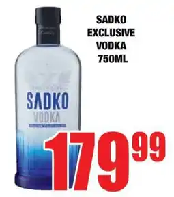Boxer SADKO EXCLUSIVE VODKA 750ML offer