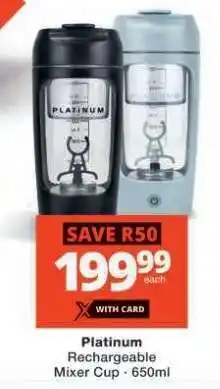 Checkers Platinum Rechargeable Mixer Cup - 650ml offer