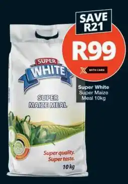 Checkers SUPER WHITE SUPER MAIZE MEAL 10kg offer