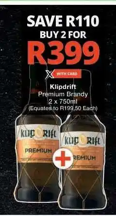Checkers Klipdrift Premium Brandy offer