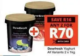 Checkers Dewfresh Yoghurt offer