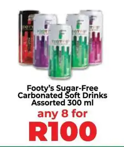 Food Lover's Market Footy's Sugar-Free Carbonated Soft Drinks Assorted 300 ml offer