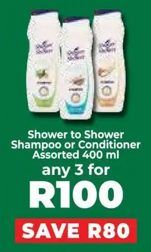 Food Lover's Market Shower to Shower Shampoo or Conditioner offer