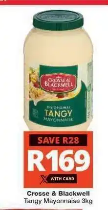 Checkers Crosse & Blackwell Tangy Mayonnaise 3kg offer