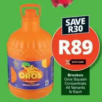 Checkers Brookes Oros Squash Concentrate offer