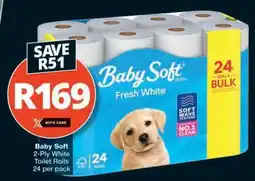 Checkers Baby Soft Fresh White Toilet Rolls offer