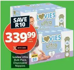 Checkers Lovies Ultra Bulk Pack Disposable Nappies offer