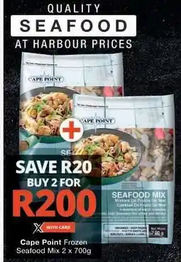 Checkers Cape Point Frozen Seafood Mix 2 x 700g offer