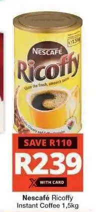 Checkers Nescafé Ricoffy Instant Coffee 1.5kg offer