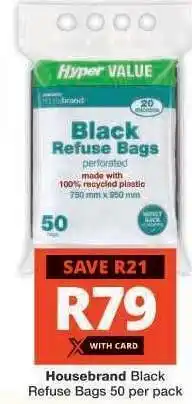 Checkers Housebrand Black Refuse Bags offer
