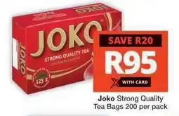 Checkers Joko Strong Quality Tea Bags offer