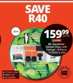 Checkers Mr Gardener Garden Hose with Fittings - 5-Piece offer