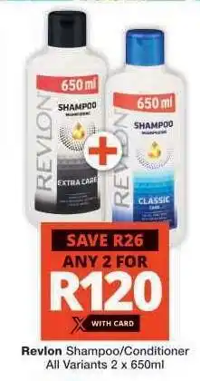 Checkers Revlon Shampoo/Conditioner offer