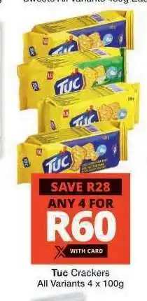 Checkers TUC Crackers offer
