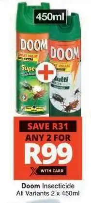 Checkers DOOM INSECTICIDE offer