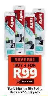 Checkers Tuffy Kitchen Bin Swing Bags offer