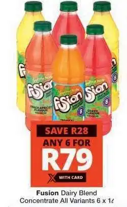 Checkers Fusion Dairy Blend Concentrate offer