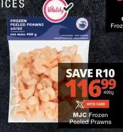 Checkers MJC Frozen Peeled Prawns offer