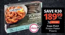Checkers Cape Point Frozen Platter Prawns offer