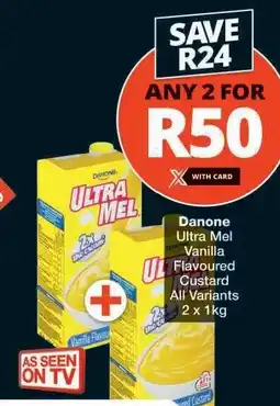 Checkers Danone Ultra Mel Vanilla Flavoured Custard offer