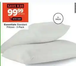 Checkers Essentials Standard Pillows - 2-Pack offer
