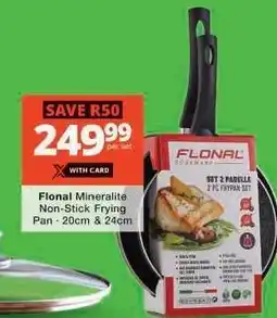 Checkers Flonal Mineralite Non-Stick Frying Pan Set offer