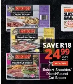 Checkers Eskort Shoulder/Diced/Round Cut Bacon offer