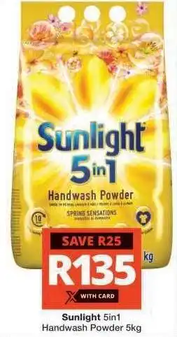 Checkers SUNLIGHT 5in1 HANDWASH POWDER 5kg offer