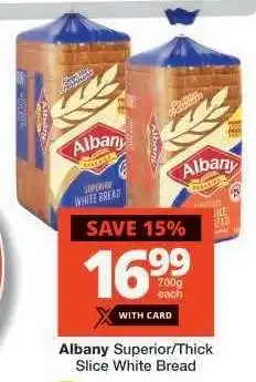 Checkers Albany Superior/Thick Slice White Bread offer