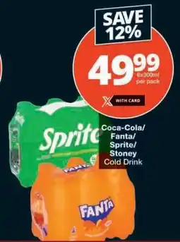 Checkers Coca-Cola/Fanta/Sprite/Stoney Cold Drink offer