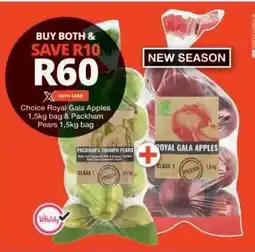 Checkers Choice Royal Gala Apples & Packham Pears offer