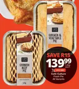 Checkers Café Culture Fresh Pie offer