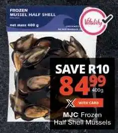 Checkers MJC Frozen Half Shell Mussels offer