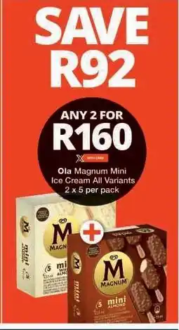 Checkers Ola Magnum Mini Ice Cream offer