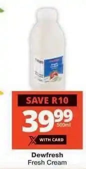 Checkers Dewfresh Fresh Cream offer