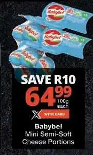 Checkers Babybel Mini Semi-Soft Cheese Portions offer