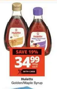 Checkers HULETTS GOLDEN/MAPLE SYRUP offer